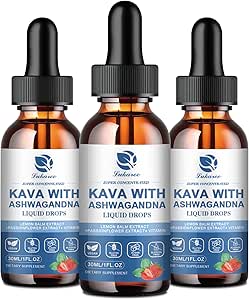 (3 Pack) Kava Kava Root Extract Supplement - Hoge concentratie Kava w/Ashwagandha, Citroen Balm, Valeriaanwortel voor Immune & Overall Health - Veganistisch, Alcoholvrij