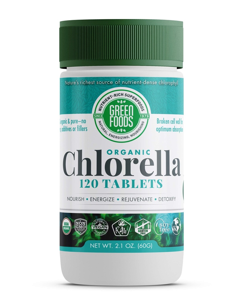 Green Foods Organic Chlorella 500 Mg, 120 Tel.