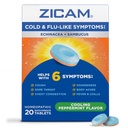 Zicam Koude & griepachtige symptomen met echinacea en Sambucus, Homeopathische, Zink, Koelende pepermunt smaak, helpt met koude symptomen, 20 tabletten
