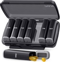 PULIV Large Weekly Pill Organizer 2 keer per dag met Dual Damp-Proof Design, Black AM PM Pill Box 7 Dag voor Privacy Bescherming, Pill Case voor Vitaminen, Medicijnen, Visolie, Supplementen