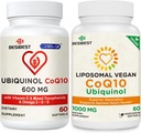 CoQ10 600mg 1PCS Bundel met 1000mg Liposomale CoQ10 Ubichinol Supplement 1PCS