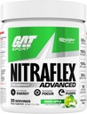 GAT SPORT Nitraflex Advanced Pre-Workout Powder, verhoogt de bloedstroom, verhoogt kracht en energie, verbetert de oefening prestaties, Createine-Free (Green Apple, 30 Servers)