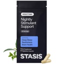Stasis Nighttime - Kalm en slaapcapsules aan Paar met Stimulant - Skullcap, Magnolia Brok, Magnesium voor Slaap, en Astaxanthine Supplementen voor Ontspanning en Mood Ondersteuning - 25 Servingen