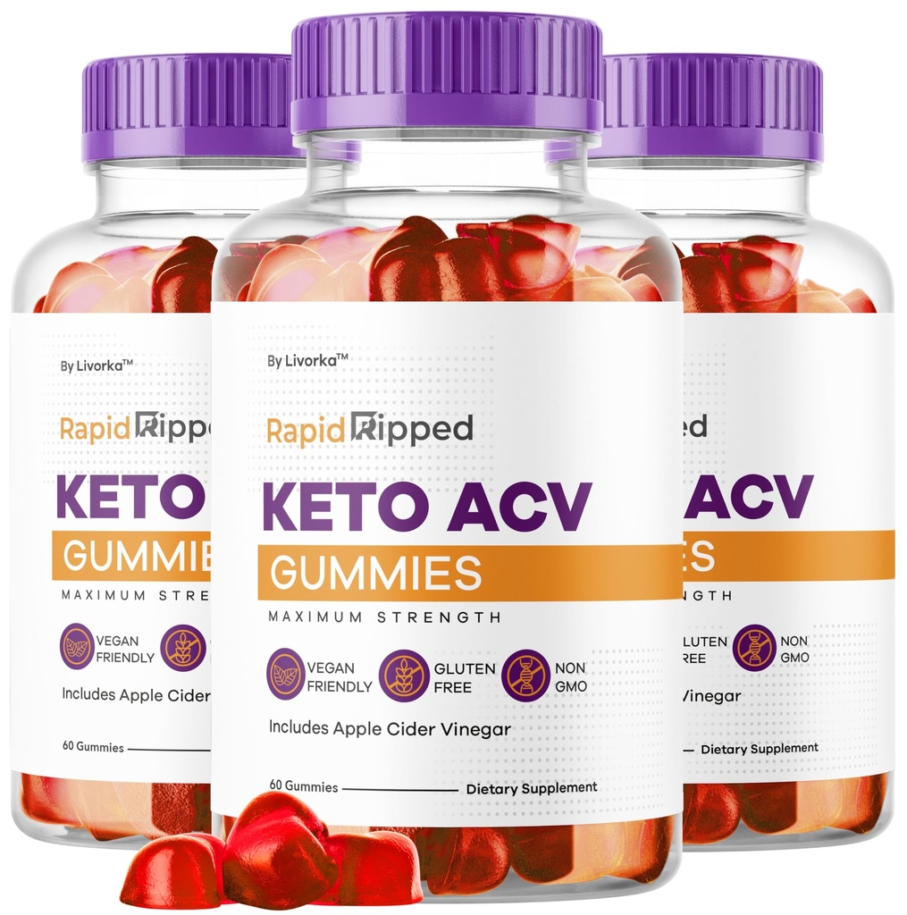 (3 Pack) Rapid Ripped Keto ACV Gummies Advanced Formula 1050MG, RapidRipped Keto Apple Cider Vinegar Gummie, RapidRippedKeto en ACV Gummys Ondersteuning, 180 Gummies gedurende 3 maanden