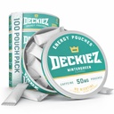 Deckiez energie zakjes, 5 blikjes (100 zakjes), suikervrije cafeïne supplement, koffie zakjes & energie drank alternatief, 50 mg cafeïne zakjes, wintergroene smaak