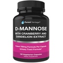 D Mannose Capsules met 600mg D-Mannose Poeder Per Cap - met toegevoegde Cranberry en Dandelion Extract om te helpen in blaas, urinetrek en UTI ondersteuning - 120 Veggie Caps