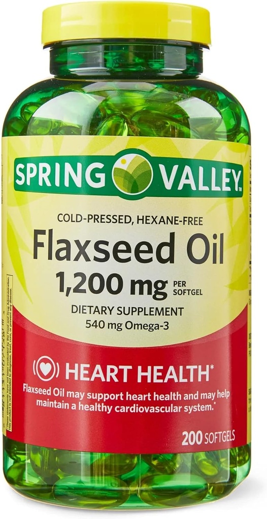 LLK Vlaszaadolie Softgels Dieetsupplement, 1200 mg, 200 Telling