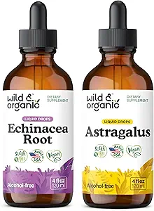 Wild & Organic Echinacea Tinctuur 4 fl oz & Astragalus Tinctuur 4 fl oz