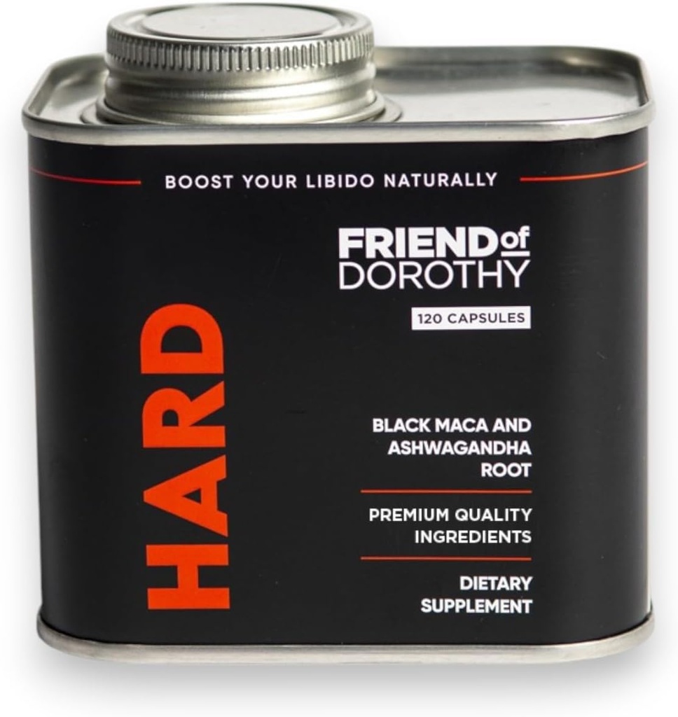 Hard supplement voor mannen - Black Maca & Ashwagandha Root - Natural Performance Support - Verbetert energie, vitaliteit, Hormonale Balance - (120 Capsules/Can)