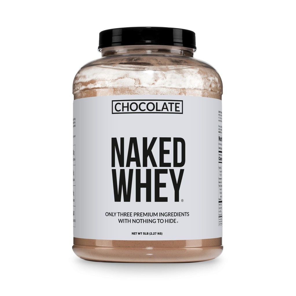 NAKED Whey Protein Supplement poeder, chocolade, GGO-vrij, sojavrij, glutenvrije hulp Spiergroei en herstel 60 porties, 5 Ib