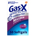 Gas-X maximale sterkte gasrelief Softgels met Simethicone 250 mg voor opblaashulp - 50 Tel.