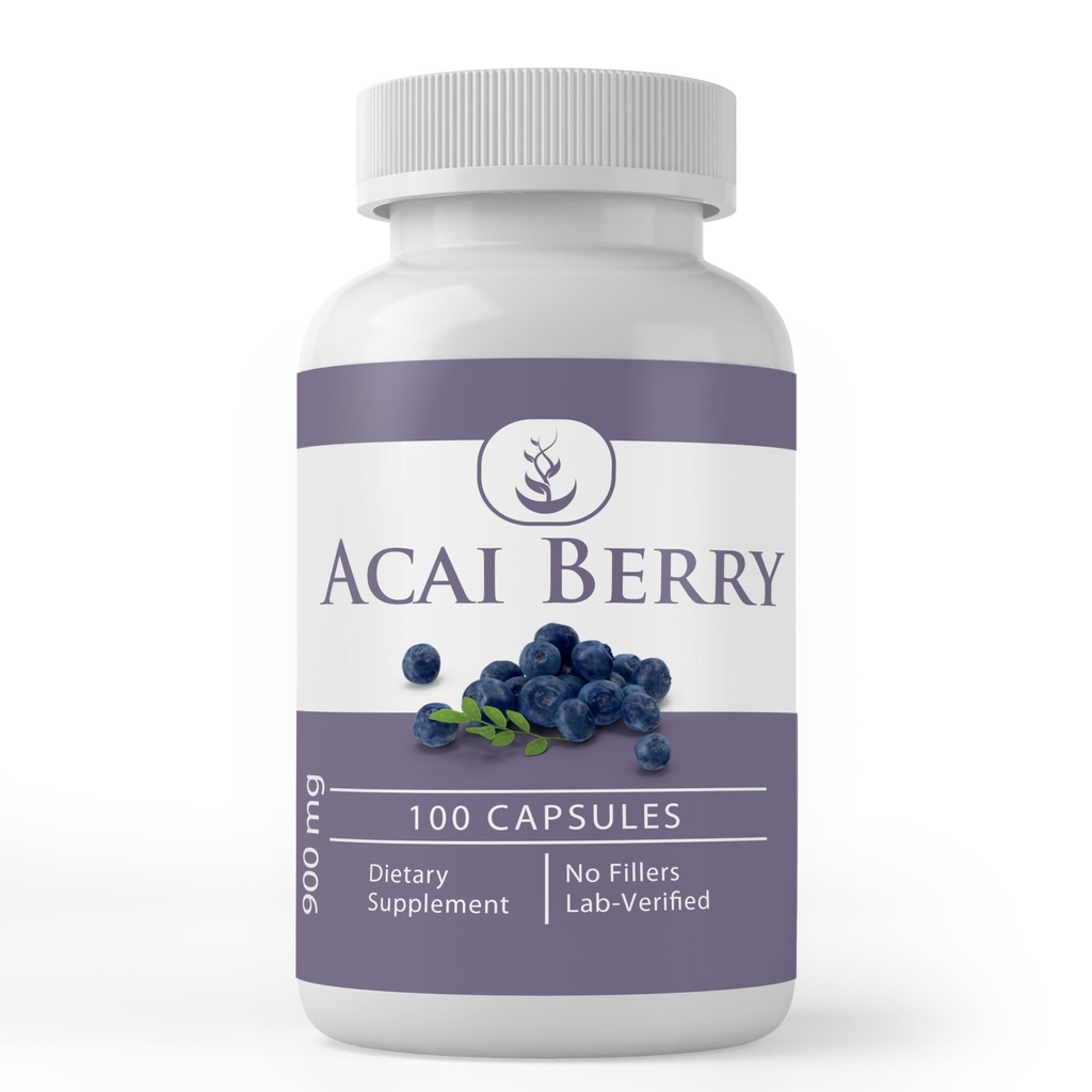 PURE ORIGINEEL INGREDIËNTEN Acai Berry (100 capsules) Geen Magnesium of rijstvullers, altijd zuiver, lab geverifieerd