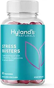 Hyland's Stress Busters Gummies, Kalm en Focus met L-Theanine, Kamille en Lemon Balm, 60 Vegan Gummies (30 dagen)