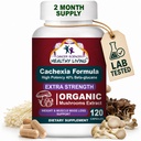CANCER WETENSCHAPPEN Cachexia Supplement, USDA Certified Organic Paddestoelen Extract Capsules, Extra Sterkte 1.500 mg, Hoge Potentie 40% Beta-Glucans, Immune & Metabole Ondersteuning, Gewicht & Spiermassa Ondersteuning