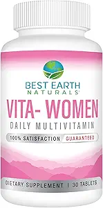 Best Earth Naturals VITA Vrouwen Dagelijkse Multivitamine, Immuun Ondersteuning, Vitaliteit & Well-Being, 100+ Vitaminen, Mineralen & Kruiden