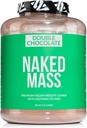 Naked Vegan Mass - Dubbele Chocolate Gewicht Gainer - 1.260 Calorieën, 50G Proteïne, Niets Artificieel, Alle Natuurlijke Chocolade Proteïne Poeder, Niet-GMO, Soja & Glutenvrij - 8LB Bulk - 11 Servers