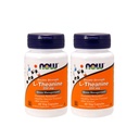 NOW Foods L-Theanine 200 mg, 60 plantaardige capsule (2 verpakkingen)