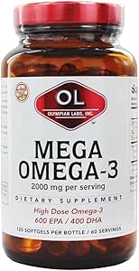 Olympian Labs Mega Omega-3 Visolie 120 Graaf Softgel