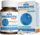 Rauwe probiotica voor vrouwen en mannen - 100 miljard CFU, 35 strains, biologische prebiotica en natuurlijke digestieve enzymen voor spijsverterings-, darm- en immuungezondheid - zuivel-, soja- en glutenvrij, niet-GMO, 60 Vegan Capsules