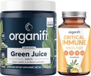 Organifi Green Juice Superfood Powder (30 porties) en Critical Immune (30 capsules) - Vitamine C, Gewichtscontrole, Detox Reiniging, Stress Relief en Immunity Ondersteuning - Glutenvrij, Veganistisch, Whole Food