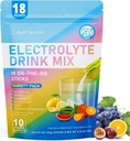 Elektrolyten poederverpakkingen - Suikervrij, natuurlijk smaak, 10 Electrolyte & vitamines Electrolyte Drink Mix - Variety Pack 6 smaken, Keto vriendelijk, Veganistisch, Niet-GMO, 18 Packets