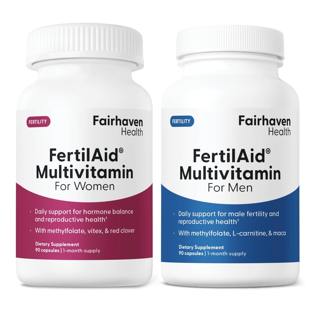 Fairhaven Health FertilAid voor mannen en vrouwen Combo Vruchtbaarheid Supplementen voor mannen en vrouwen 