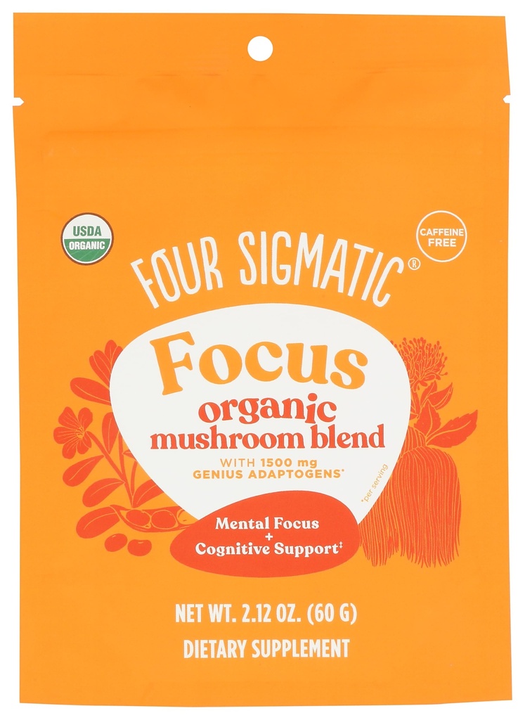 Four Sigmatic Focus Blend 7 Superfoods Adaptogen Blend Mix met Lion's Mane, Cordyceps, Rhodiola, Bacopa & Mucuna 