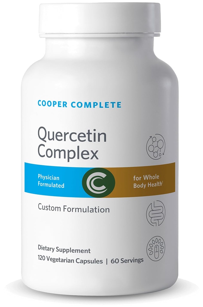 Cooper Complete Quercetin Complex met Stinging Nettles, Bromelain en Vitamine C. 120 Capsules. Verpakking van 1