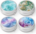 Pill Box 3 Compartiment kleine pil geval,Portable voor Pocket of Purse pil Organizer Pillencontainer houder om vitamines te houden, medicijnen, visolie en supplementen(4PCS)