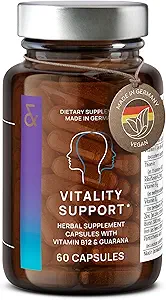 CLAV® N°3 Vitality Support - Vegan Multivitamine - Energy & Focus Supplement - Vitamine B Complex - Guarana, Ginseng, Ginkgo Extract - 60 capsules - 1 maand