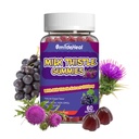 Melkdistel Gummies, Melkdistel Extract 1000mg, Lever Detox, Antioxidant Ondersteuning, Niet-GGO's, Niet-Gluten, Veganistisch, Melkdistel Supplement, 60 Tellen