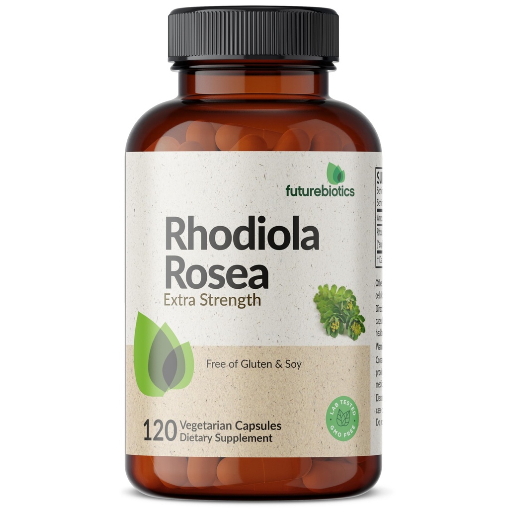 Futurebiotics Rhodiola Rosea Powder Adaptogenic Herb Vegetarian Capsules, 120 Tellen