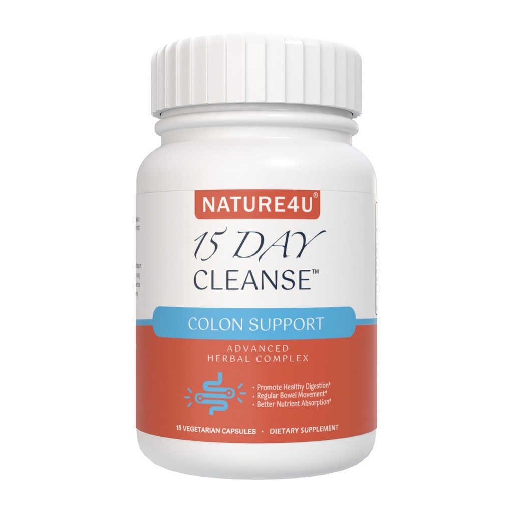 15 dagen Reiniging Gut Support, Advanced Gentle Dagelijks Colon Gut Cleanse Detox voor vrouwen en mannen met Senna, Cascara Sagrada, Psyllium Husk en Probiotica, 15 capsules
