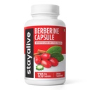 STAY ALIVE Premium Berberine met Ceylon Cinnamon, 3-in-1 complex met Berberine HCL 1200 mg & Bitter Gourd Extract, 120 capsules, Extra sterkte poeder, Non-GMO & Glutenvrije supplement