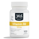 365 Door Whole Foods Market, Vitamine B2, 100Mg, 100 Plantaardige Capsules