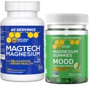 Natuurlijke Stacks Magtech Magnesium + Mood Magnesium Gummies Bundle - 4 vormen magnesium - Ontspanning, Hersengezondheid & Stress Ondersteuning* - 210 Totaal Stukken