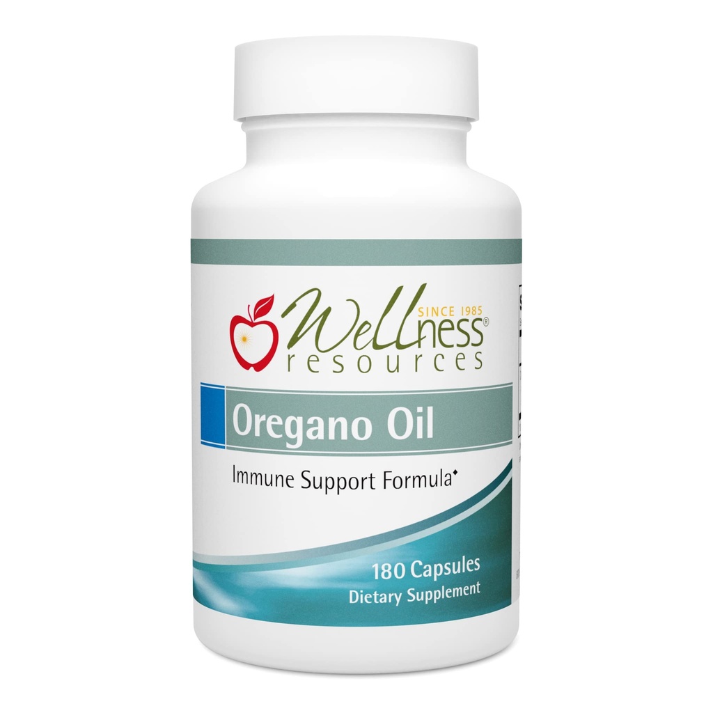 Wellness Resources Oil of Oregano Capsules - Pure Oregano Oil 55% Carvacrol - Oregano Oil Capsules for Gut Health & Immune Support - Softgels, 180 Count