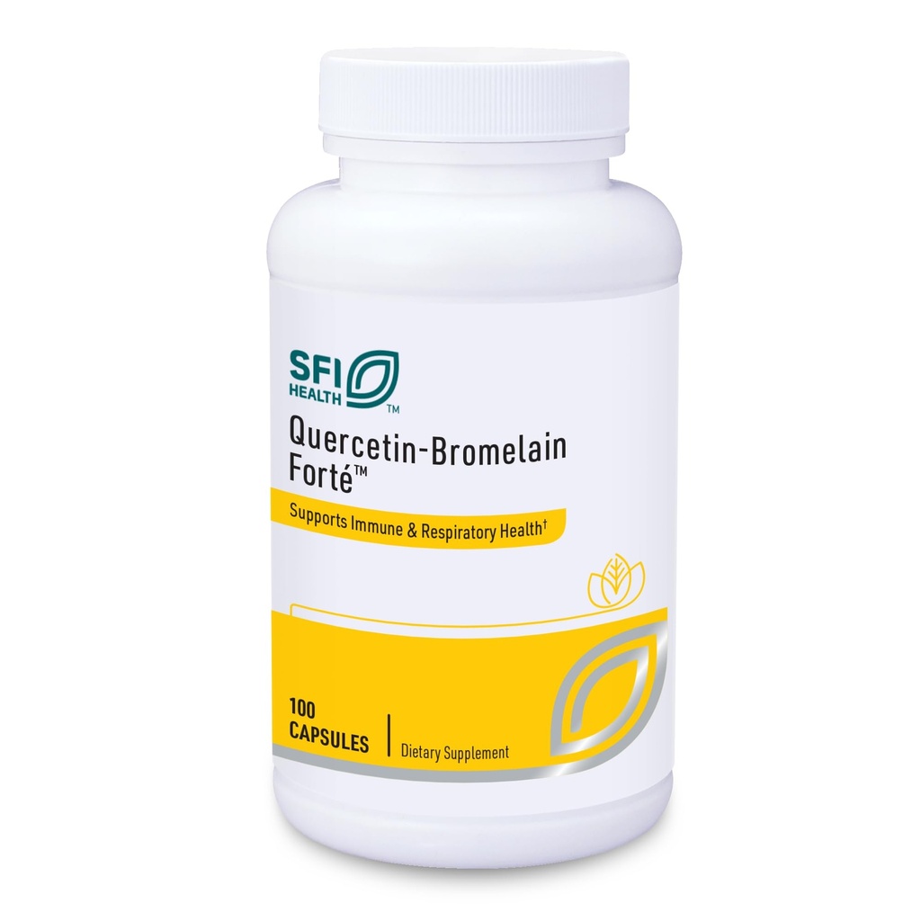 Klaire Labs SFI Health Quercetin-Bromelain Forte - Immuun & Seizoengebonden ondersteuning Enzymen met Pancreak, Proteolytische, Bromelaine, Papain Enzymen & Bioflavonoïden (100 Capsules)