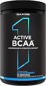 Regel 1 Actieve BCAA - Performance, Hydration, and Recovery Support with 5g BCAAs + Electrolytes, L-Glutamine, and Citrulline (30 Serves, Blue Raspberry)