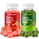 Superfood Fruit en groenten Gummies (120 Kauw), 12+ Superfruit & 30 Veggies, Fruit & Kruiden, Fruit en Plantaardige Vitaminen, Niet-GMO, Pectine-Based, Glutenvrij