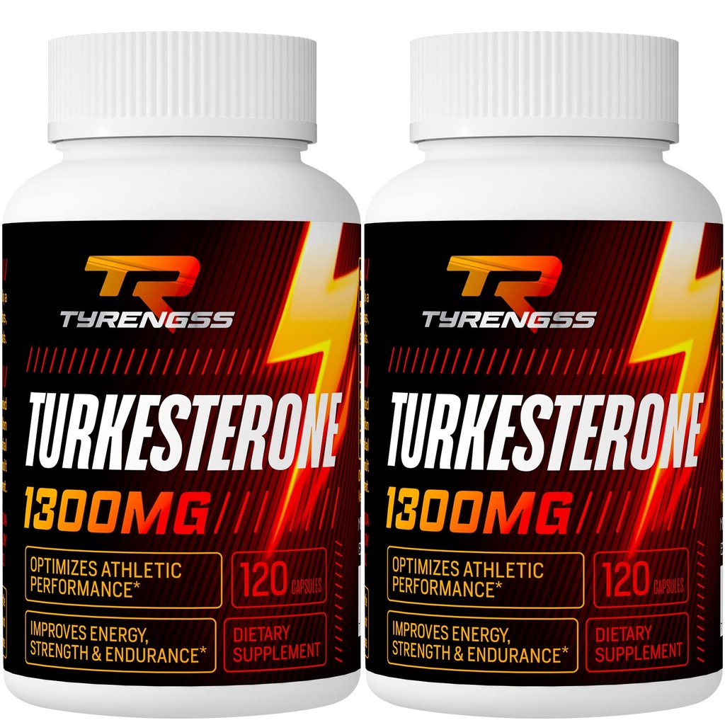 Turkesterone Supplement 1300mg Ultra High Strength (Ajuga Turkestanica Extract Std. tot 20% Turkesterone), voor Athletic Performance & Muscle Mass 240 Capsules