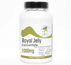 Royal Jelly Concentrate 1000mg ~ 200 Capsules - No Additives ~ Naturetition Supplements