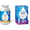 TheraTears 1200mg Omega 3 Supplement voor Eye Nutrition, Organic Flaxseed Triglyceride Fish Oil & Dry Eye Therapy Smeer Oogdruppels voor droge ogen, conserveringsvrije oogdruppels