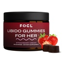 FOCL Vrouwelijke Libido Booster voor vrouwen - Boost Desire, Arousal, Energy, helpt het bevorderen van hormoonbalans - Geile geitenkruid, Fenegriek & Green Tea (30 Gummies Aardbei Cream)