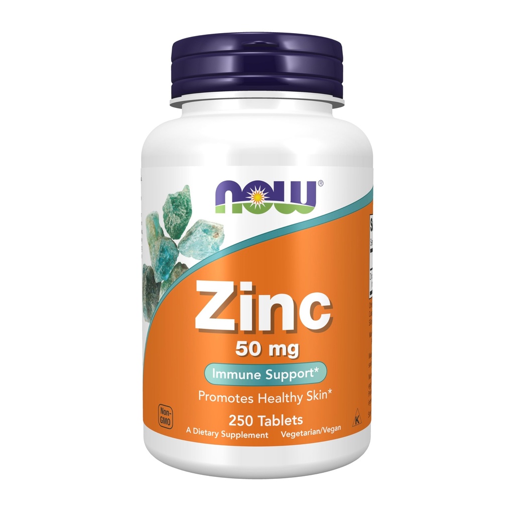 NU voedingssupplementen, zink (Zinc Gluconaat) 50 mg, ondersteunt enzymfuncties*, Immuunondersteuning*, 250 tabletten