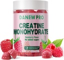 Creatine Monohydraat Gummies voor mannen & vrouwen-5g van Creatine Monohydraat per Serving - Suikervrij,Veganist, Raspberry Flavor, 120 Tellen
