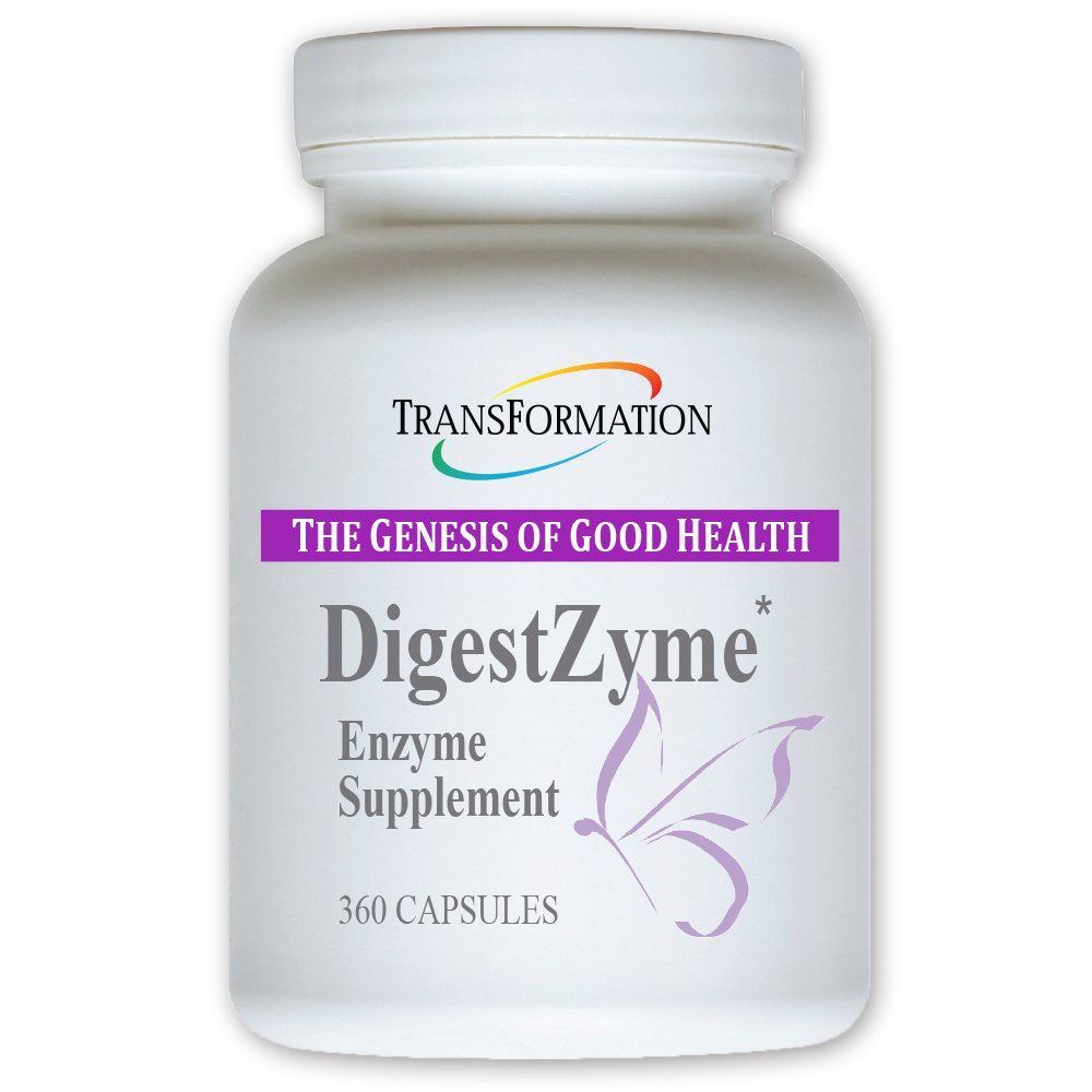 TRANSFORMATION THE GENESIS OF GOOD HEALTH Enzymes for Kids - Natural DigestZyme Supplement Formula for Overal Health, Nutrient Absorption, Support Digestion During Pregnancy & Lactation, 360 Capsules