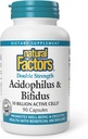Natuurlijke factoren, Acidophilus & Bifidus Dubbele sterkte, Probiotische en Prebiotische Formule, 90 Capsules