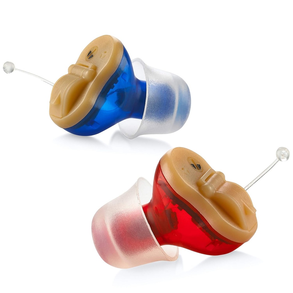 Premium digitale hoortoestellen voor senioren - Onzichtbaar in het kanaal (CIC) In-Ear Mini Sound Enhancer Set, bijna onzichtbaar, Noise Cancelling, Persoonlijke Geluidsversterker - Pair - MZ-21