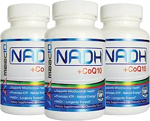 MAAC10 NADH + CoQ10 Kauwtabletten (3-pack - 180 tabletten) 